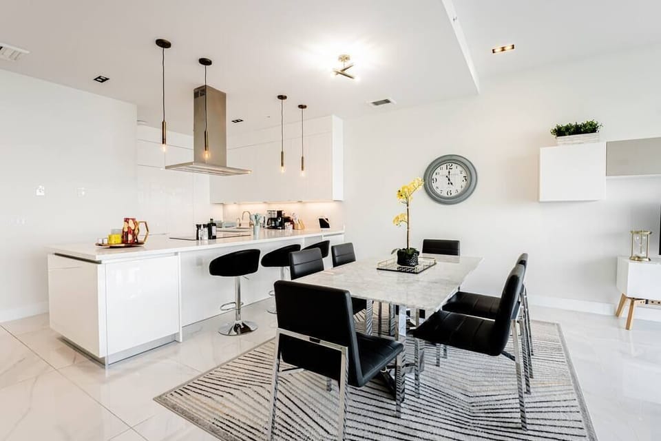 Dining area and kitchen