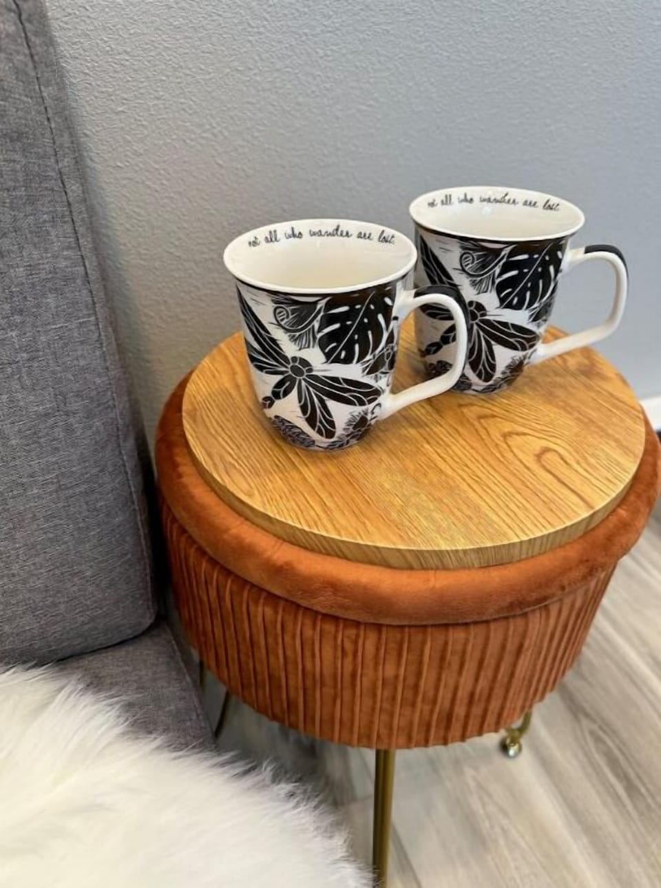 Ottoman serves as a side table, stool, or flip the cushion for a foot rest