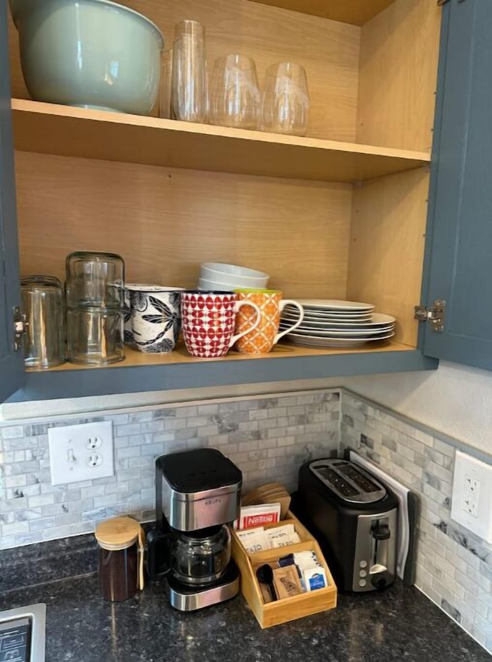 Fully stocked kitchen