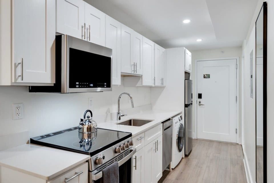 Lovely kitchen with stainless steel appliances