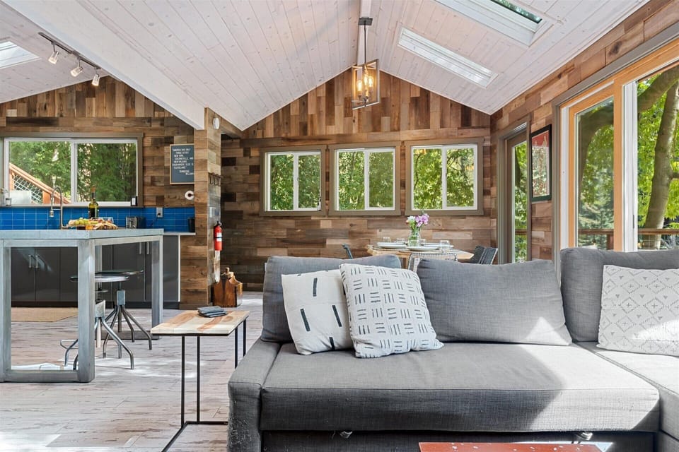 Delight in all the open space from one room to the other