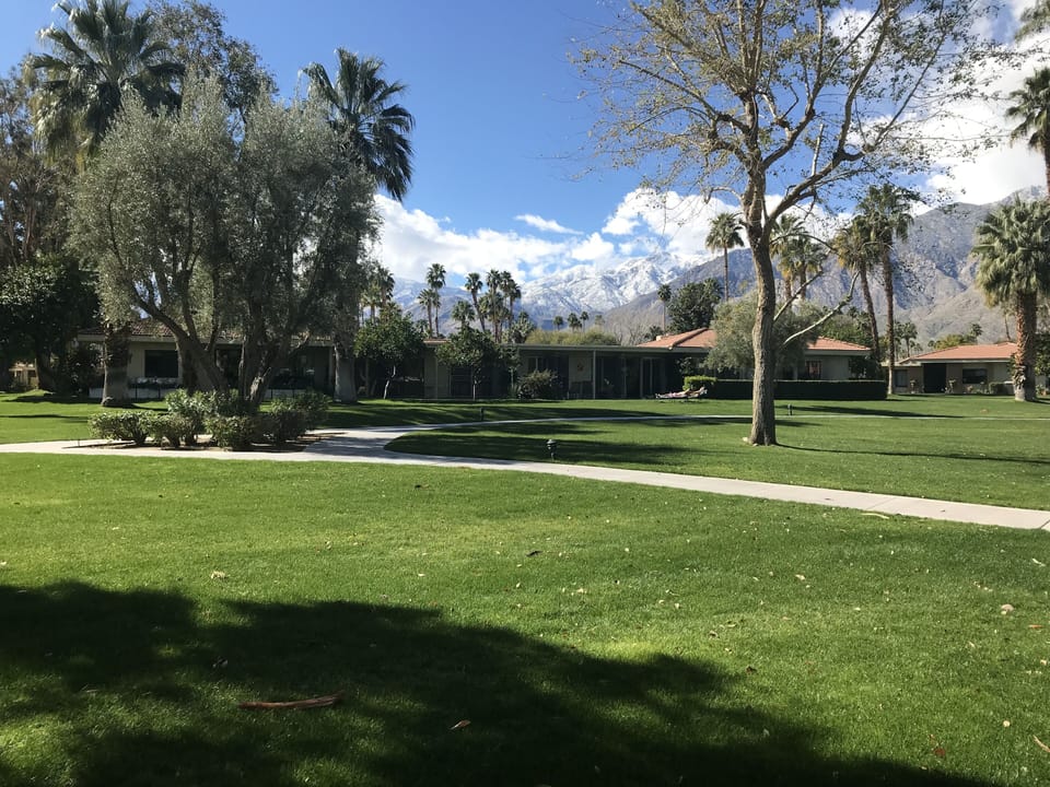 Common area behind condo