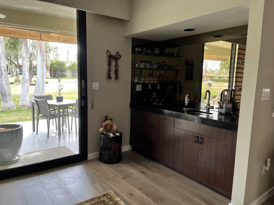 Bar in living room