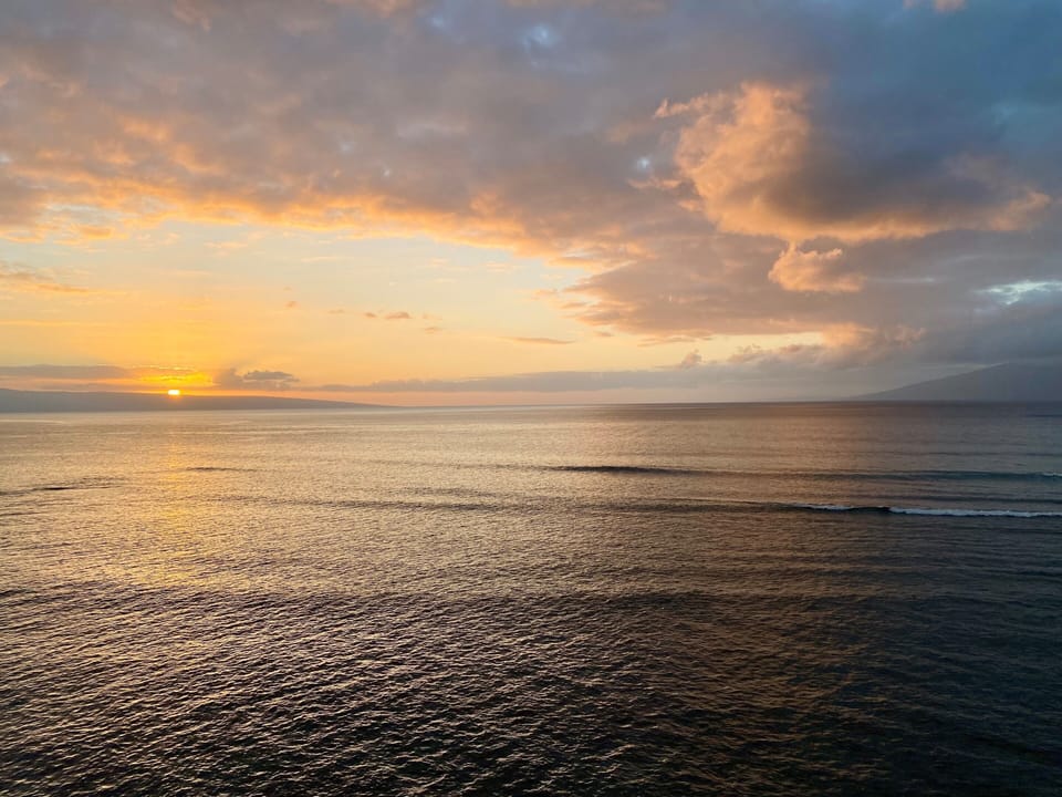 sunset view from one of our lanais 