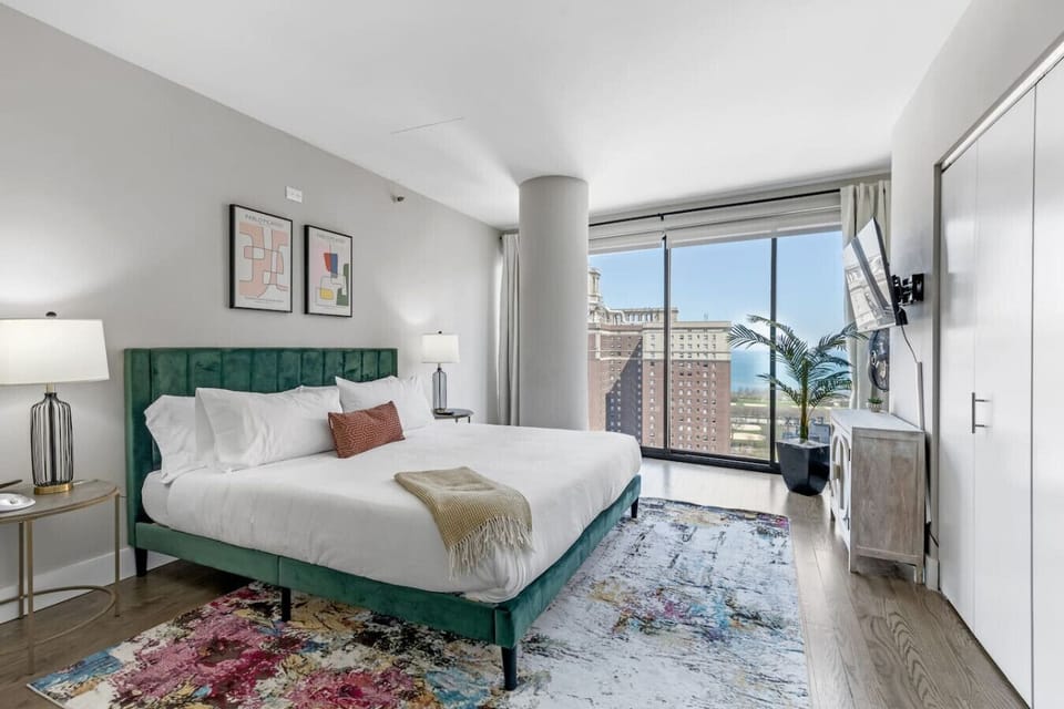 A glimpse into a peaceful haven inside the home. With a king bed and Smart TV!