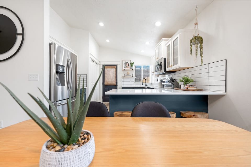 What are they cooking for dinner? See what's happening from the dining table 