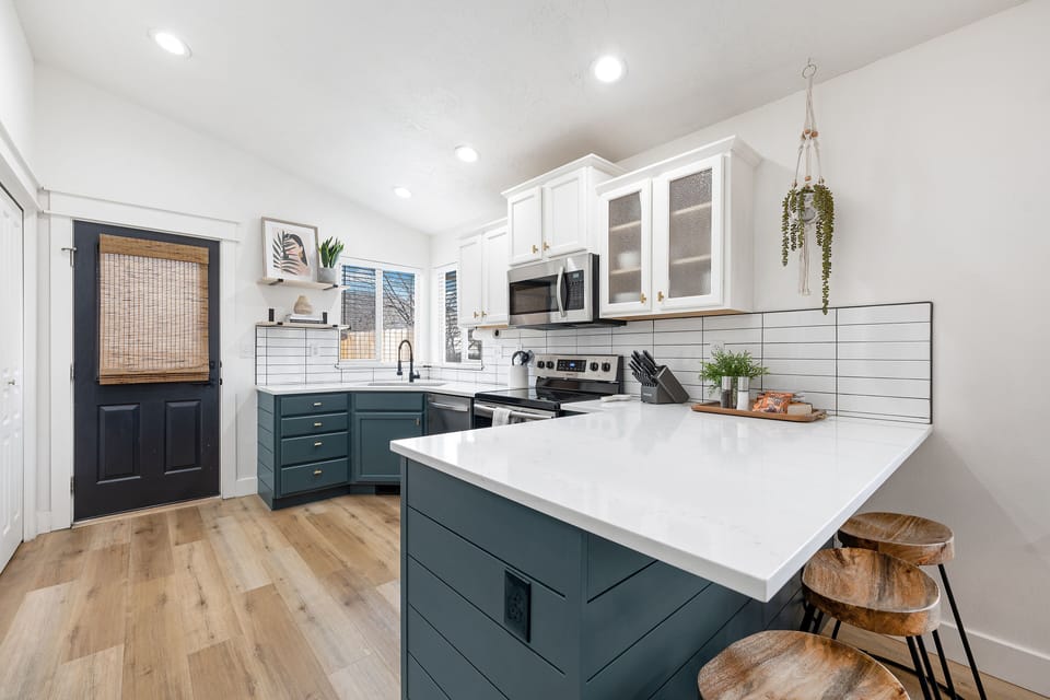 Electrical outlet on the counter makes great for phone charging or more in Boise