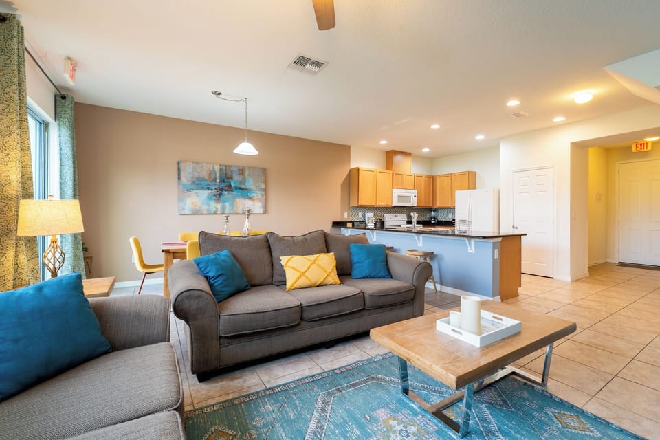 Living room showing sofa