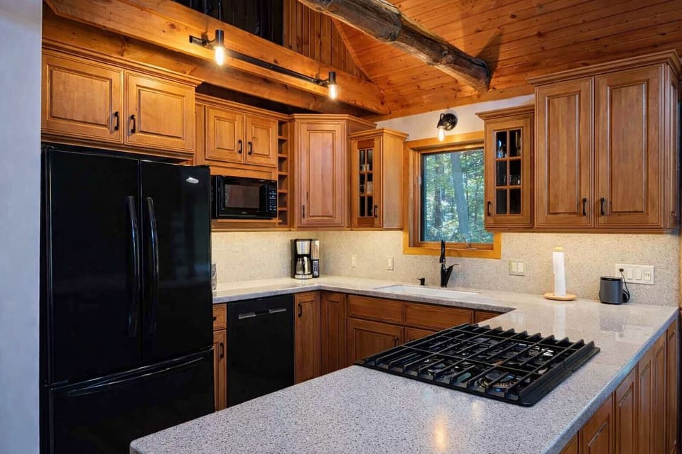 Our kitchen is well-appointed with all the amenities you need. No supplies.