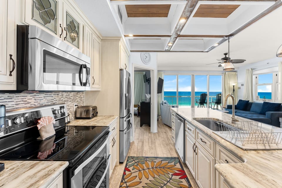 kitchen with view