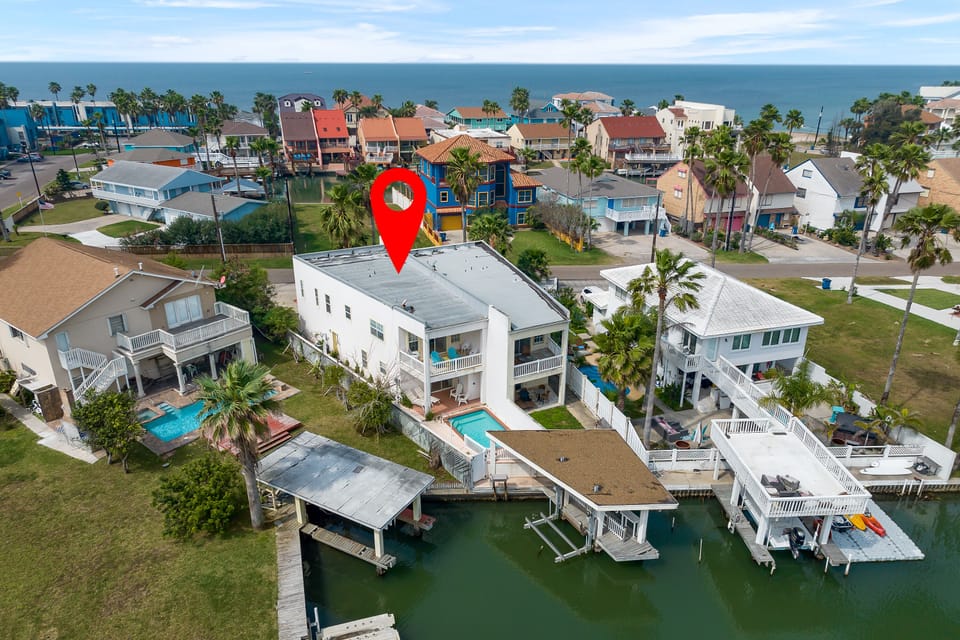 Aerial view of the property