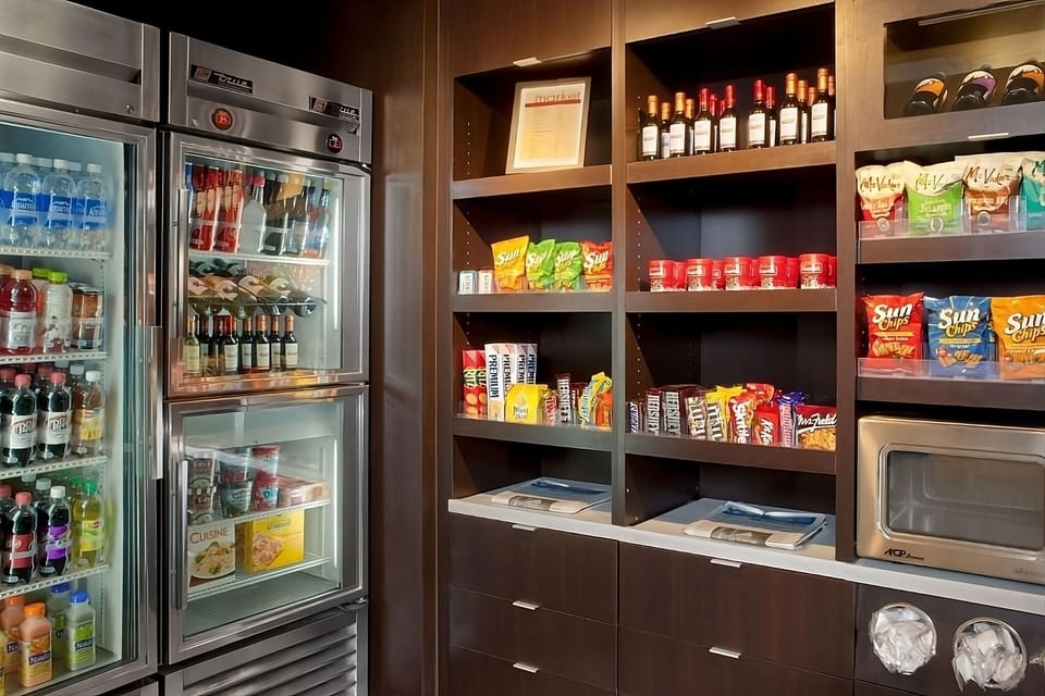 Grab snacks and drinks anytime from the on-site market.