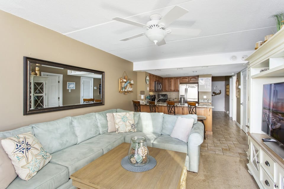 This Beachfront Beauty sleeps 8 more than comfortably.