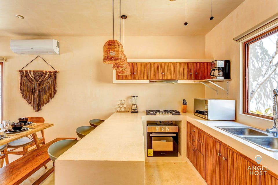 Smooth finishes with cooling effect & the kitchen has all new quality appliances