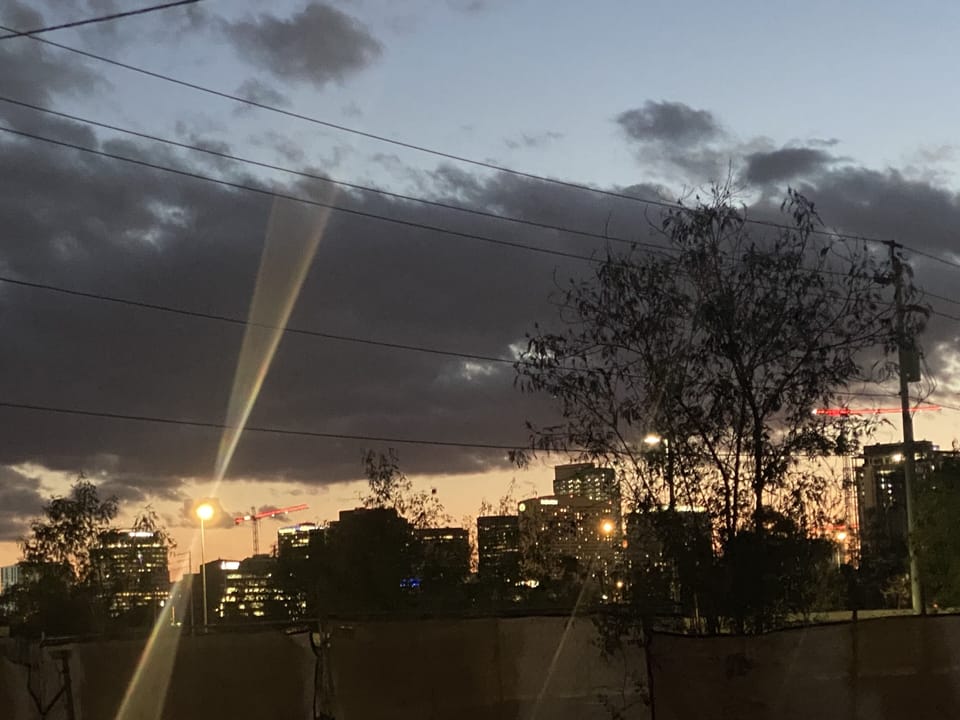 View of the Phoenix skyline from the patio