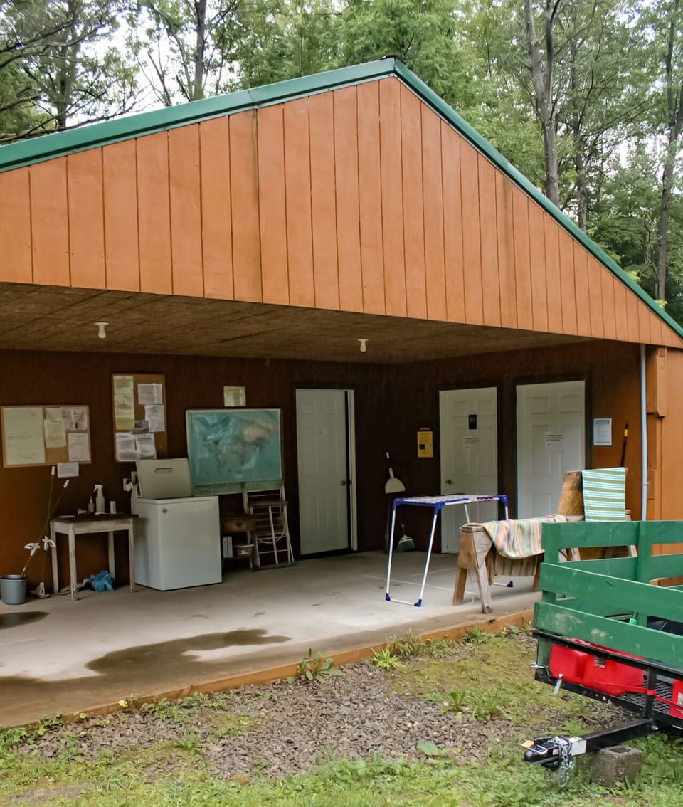 Shower House, a few minute walk from cabin.