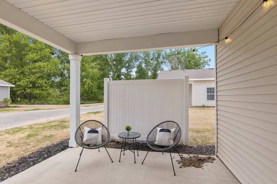 Private outdoor patio at each condo