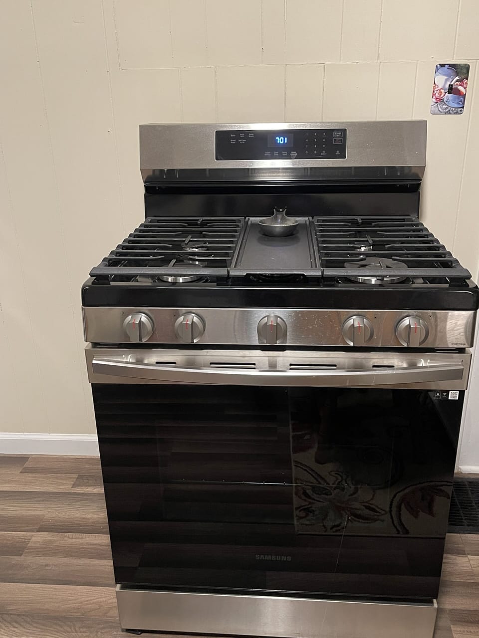 Gas stove is ready for your  cooking needs, or use one of the other appliances. 
