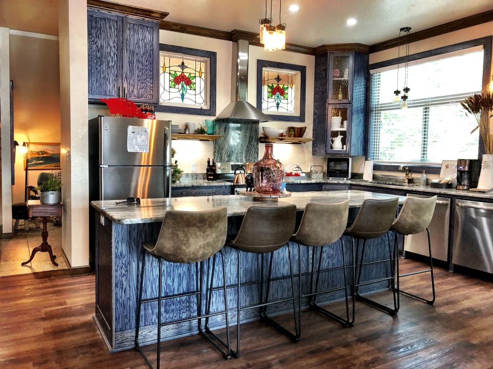 Indoors, Kitchen, Kitchen Island, Dining Room, Dining Table