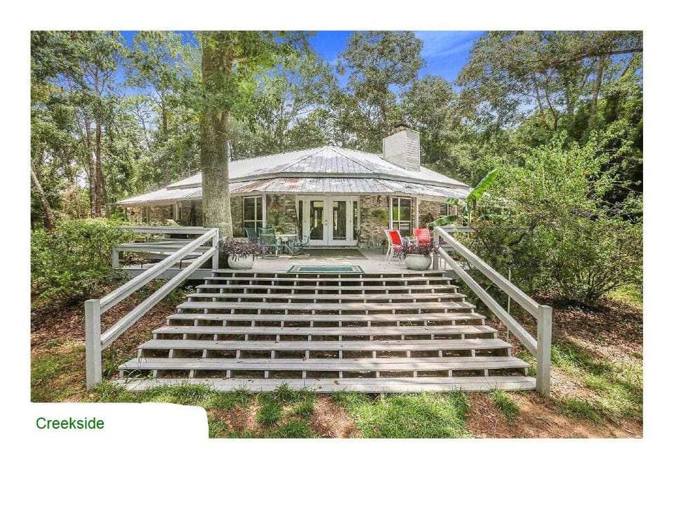 Stairs to back deck.