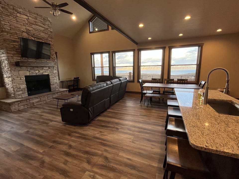 Open concept kitchen and living room