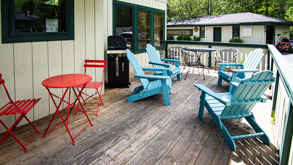 Large patio with BBQ