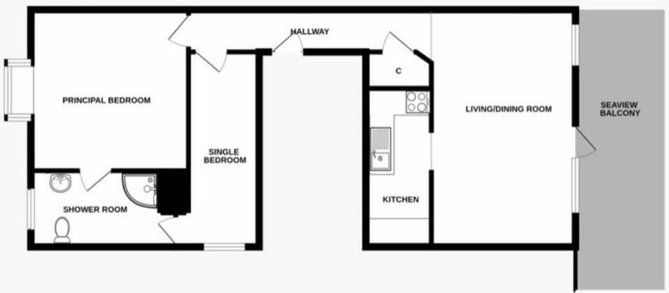 Beachview Self Catering Apartment floor plan
