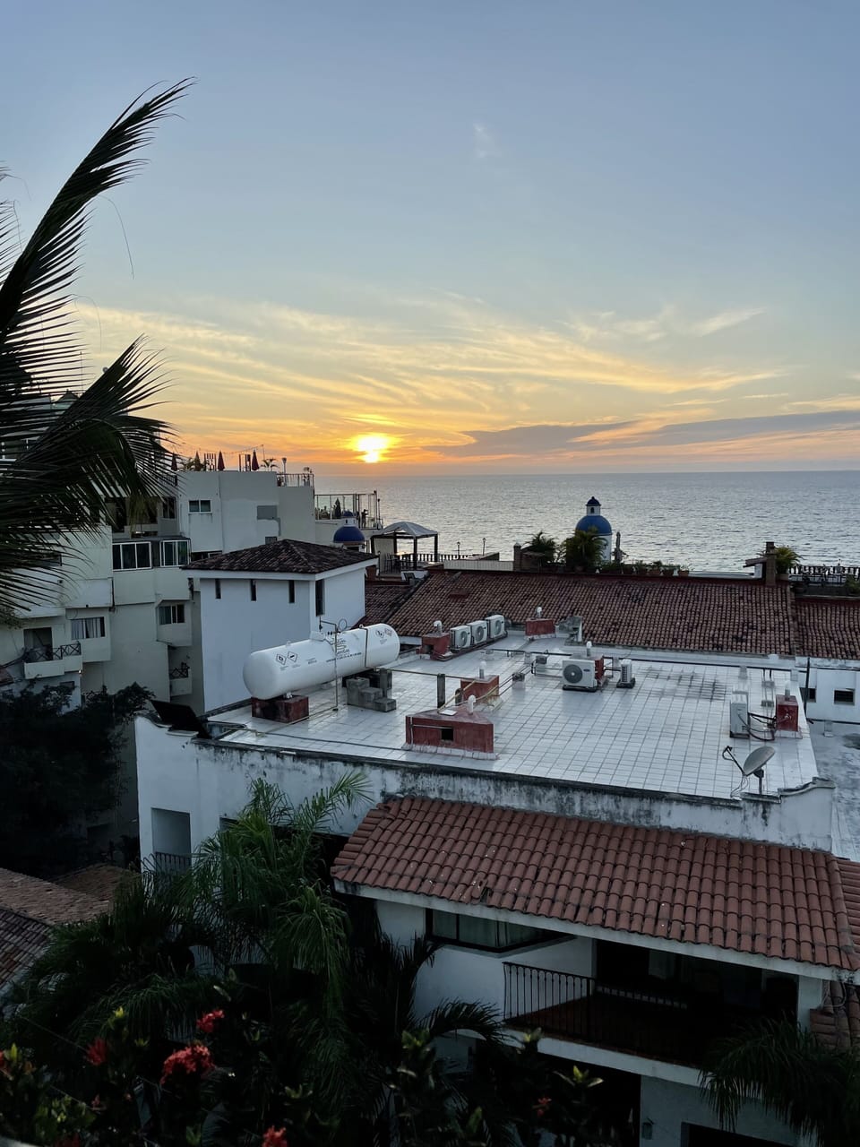 Sunset view from balcony