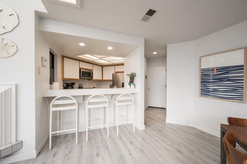 Kitchen counter seating.