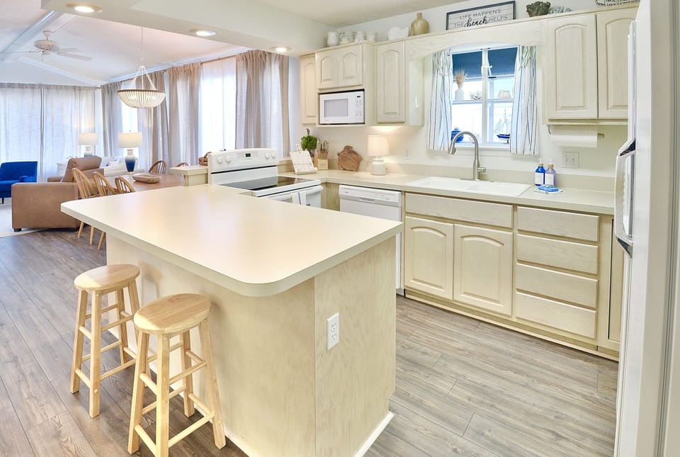 Kitchen is well-stocked for those who prefer to cook at home