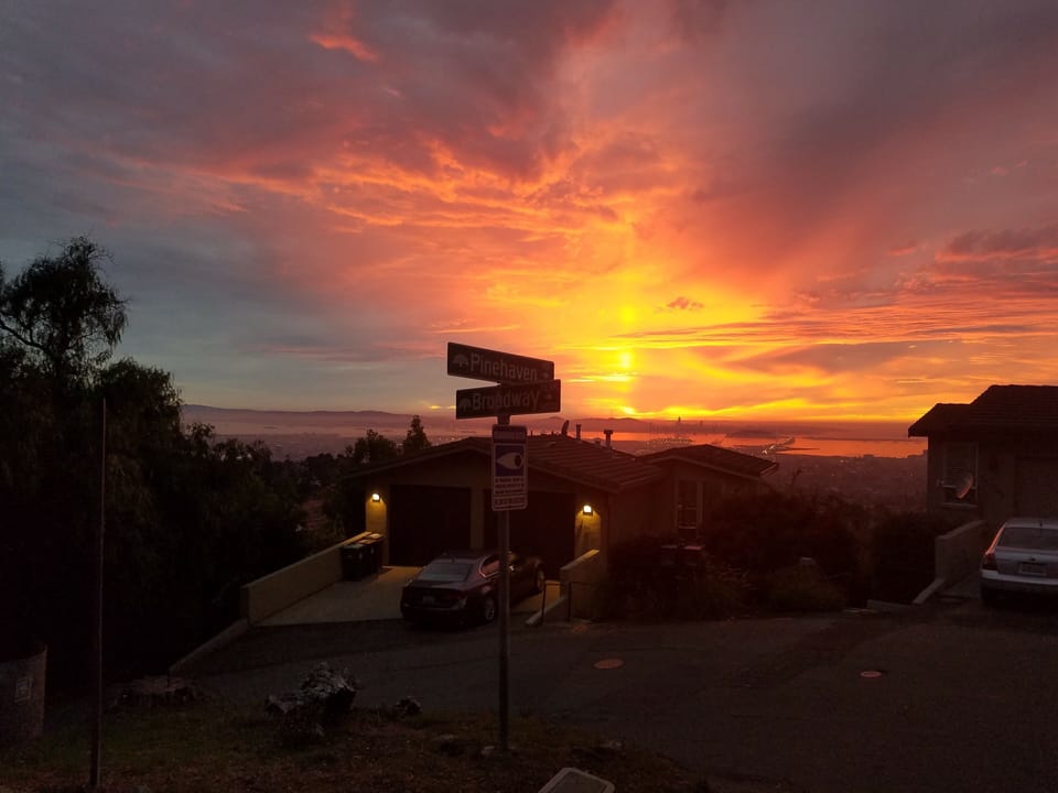 View from end of street. 1200 ft alt.