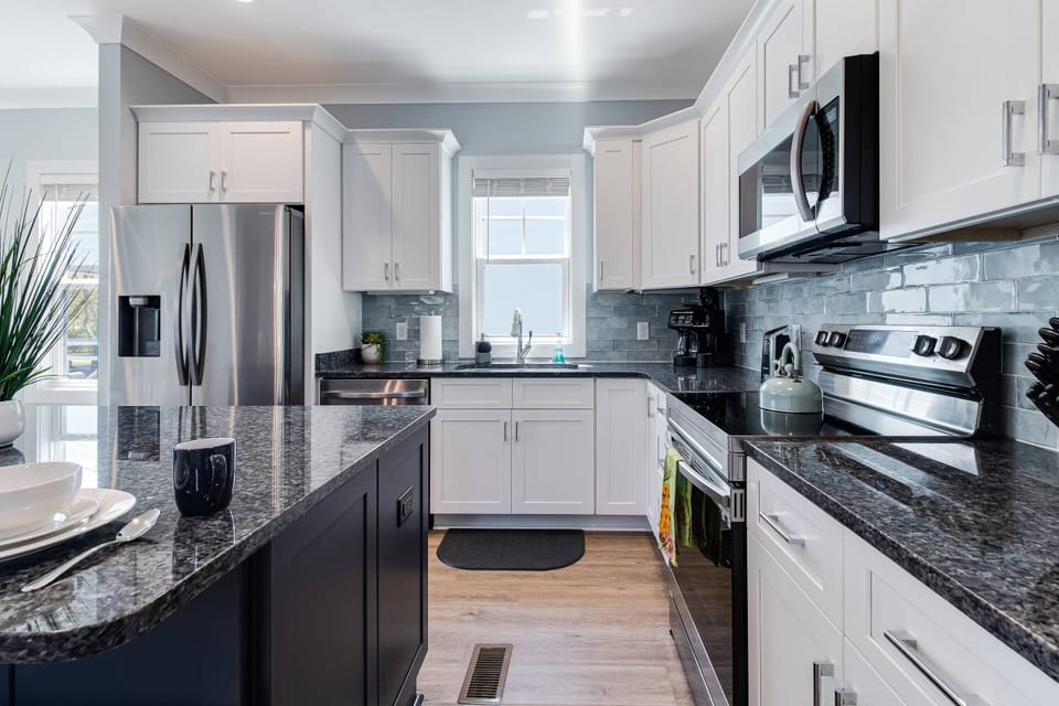 This well-organized Kitchen will make any cook feel like a chef. Lots of pantry storage for groceries.
