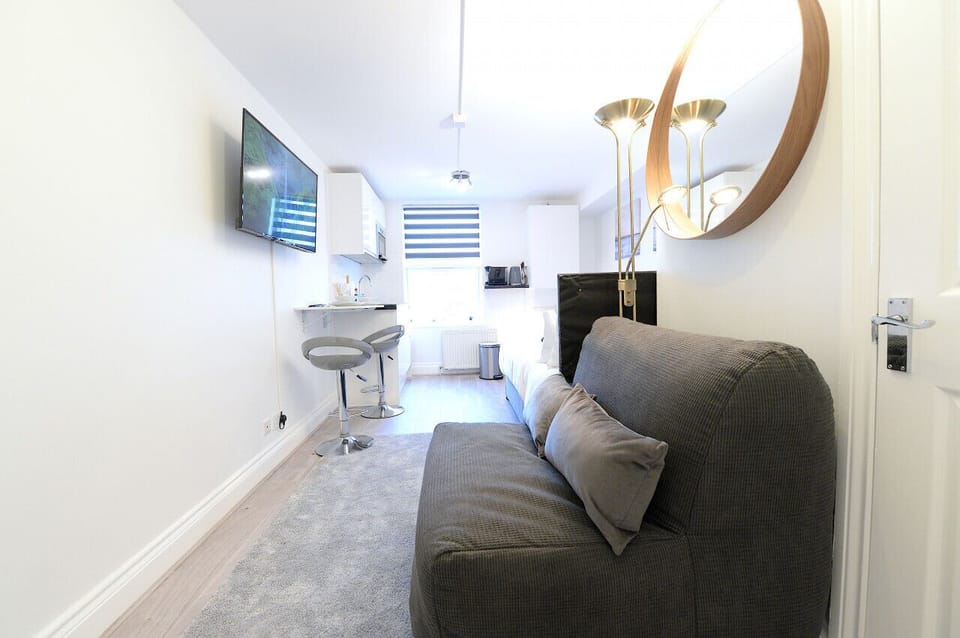 Seating area and TV