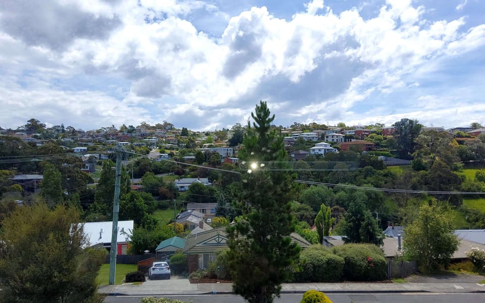 View from Bedroom and from Kitchen