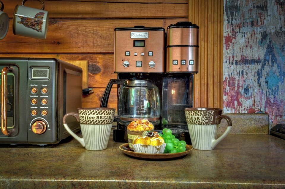 Enjoy your first cup of coffee out on the back deck watching the hawks soar through the sky
