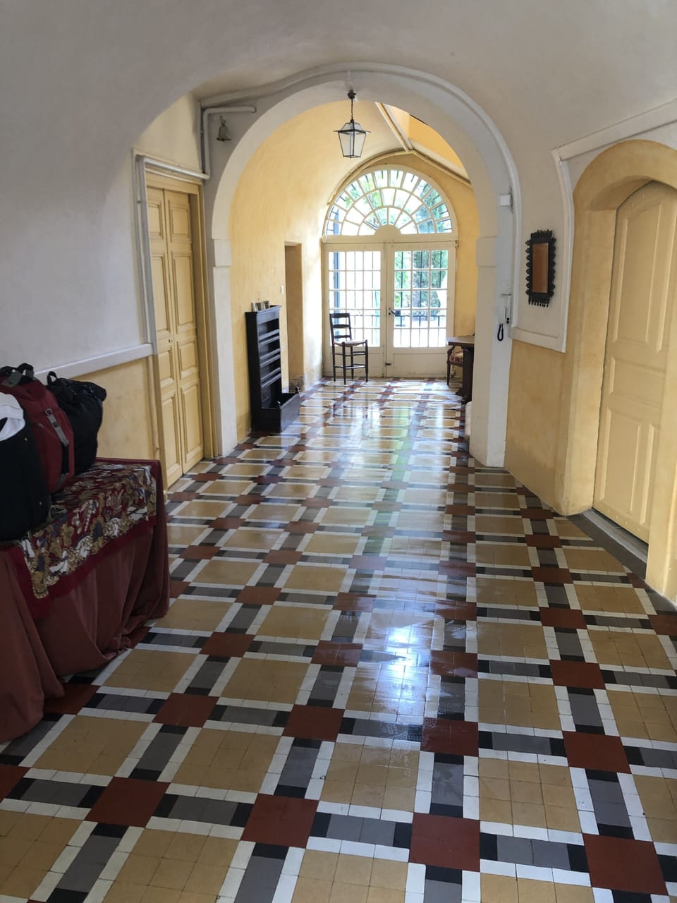 The grand entrance hallway to the property