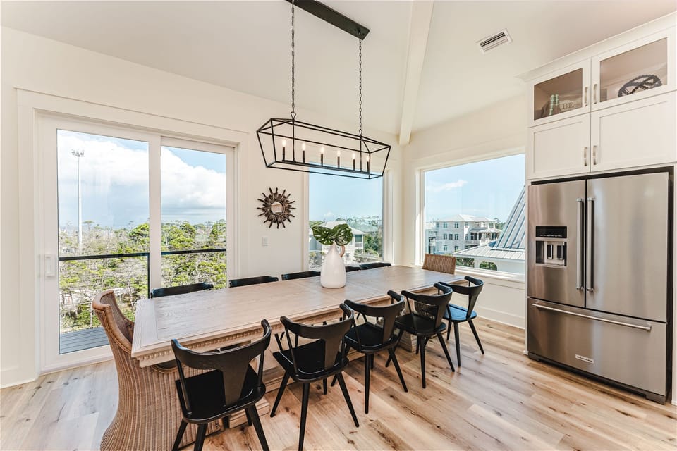 Dining Table Seats 12 and 6 at Kitchen Island