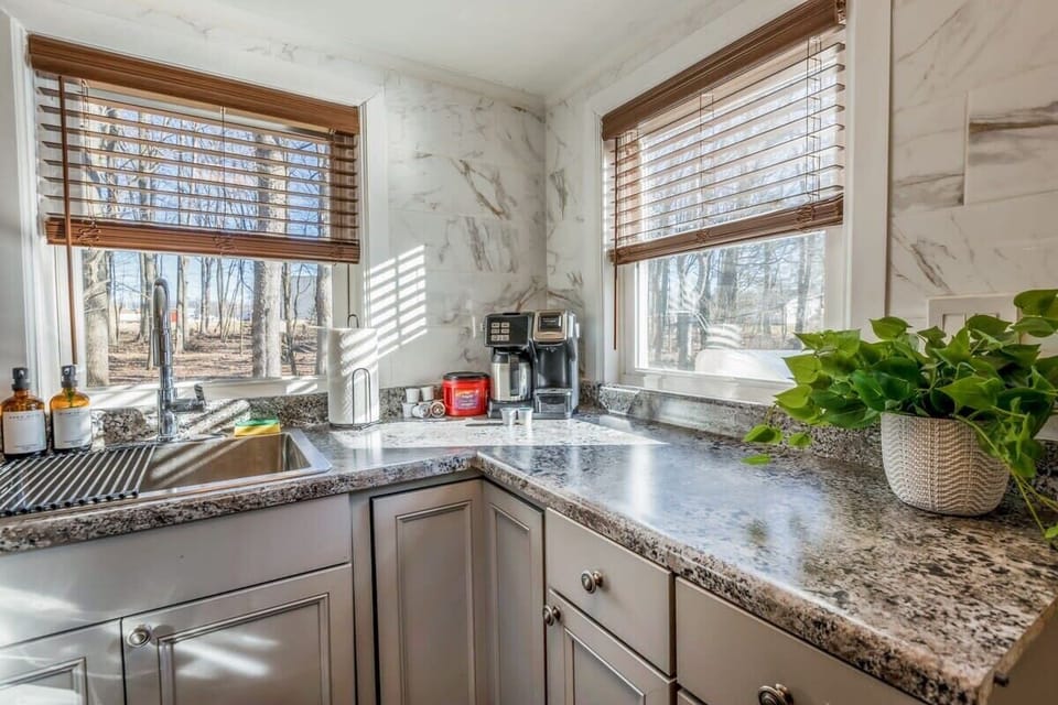 Kitchen Counter with Granite & Natural Light