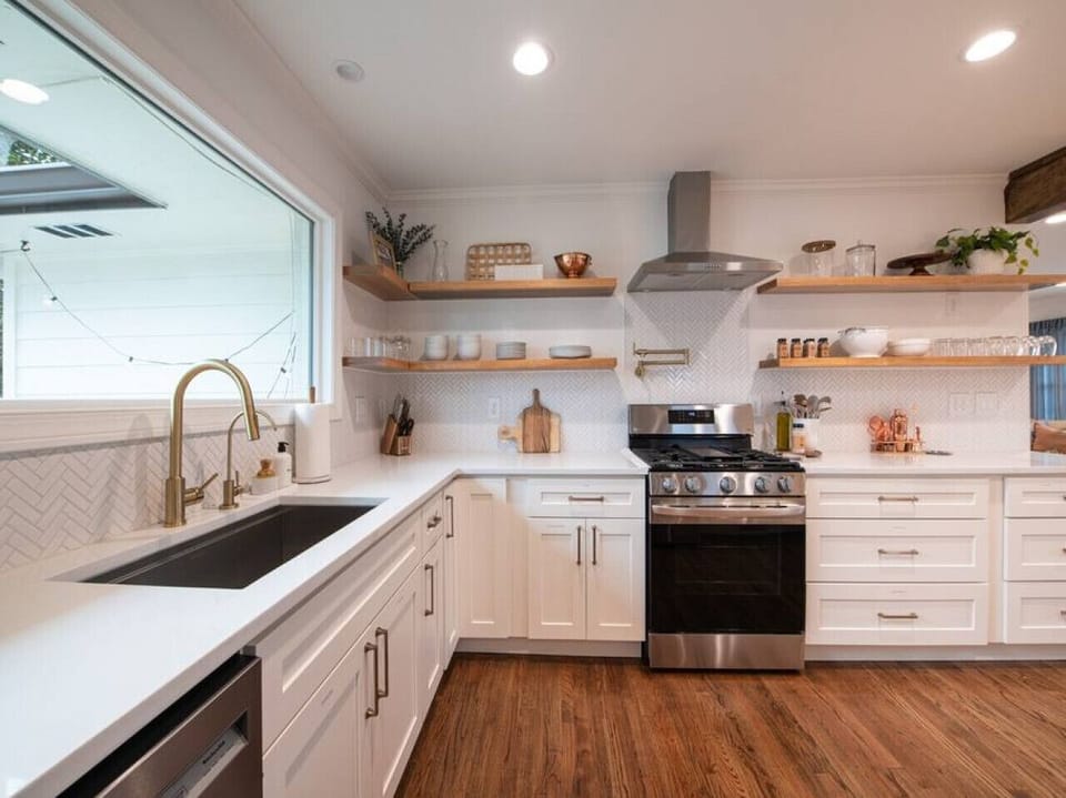Crossing House Chef's Kitchen from the Laundry Room