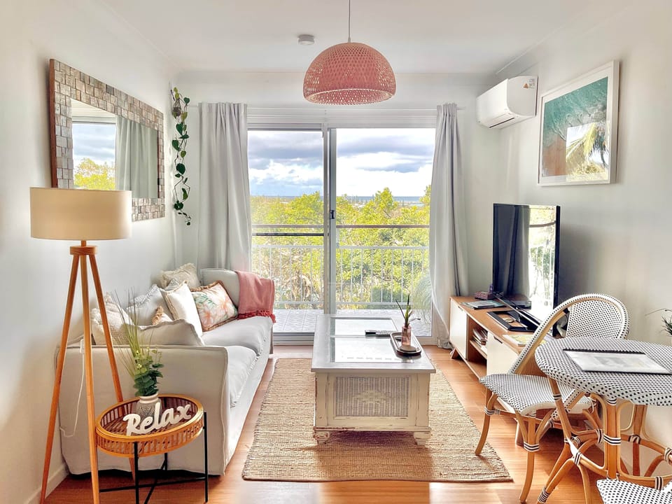 Light-filled living space designed for comfort and relaxation