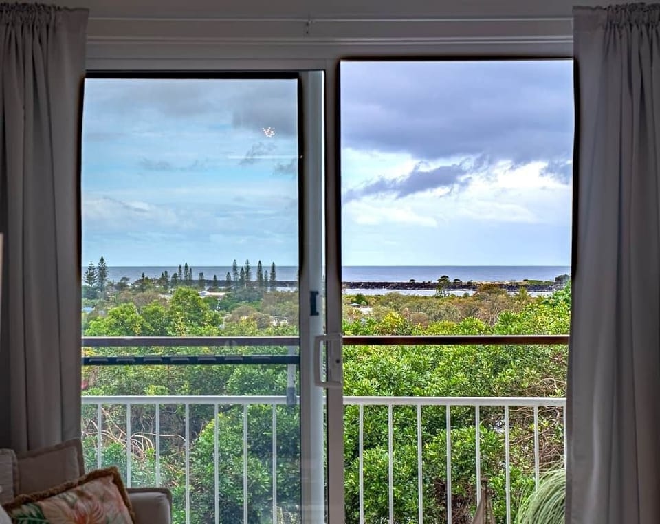 Rename second one: Private balcony with Shaws Bay and ocean views beyond