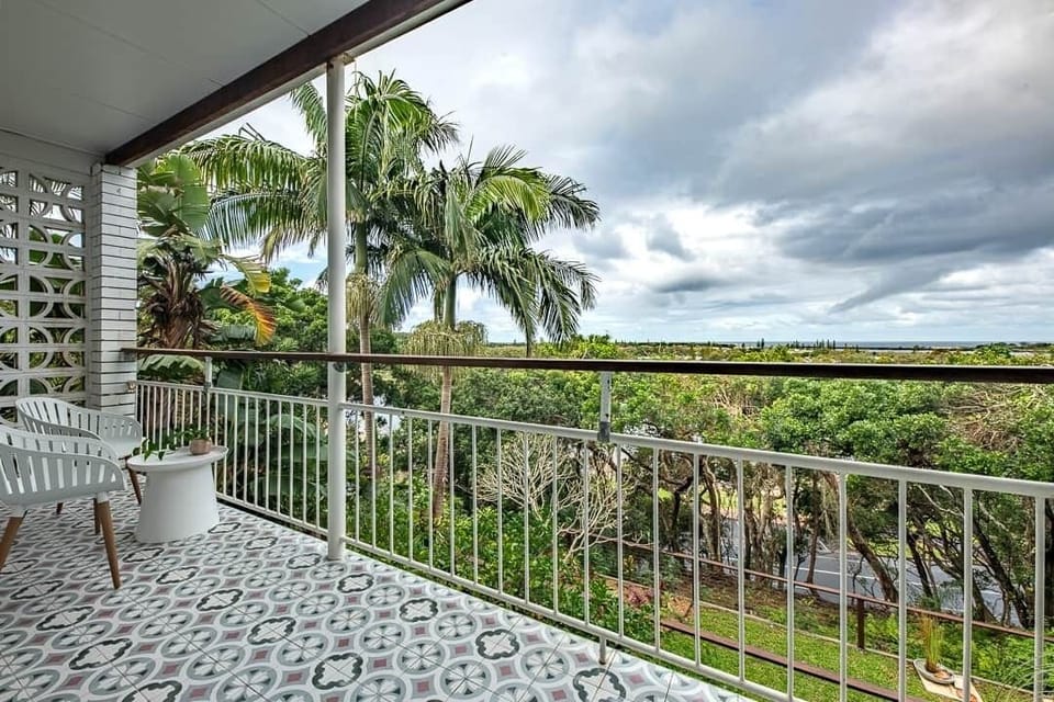Private balcony with Shaws Bay and ocean views at Salt, East Ballina