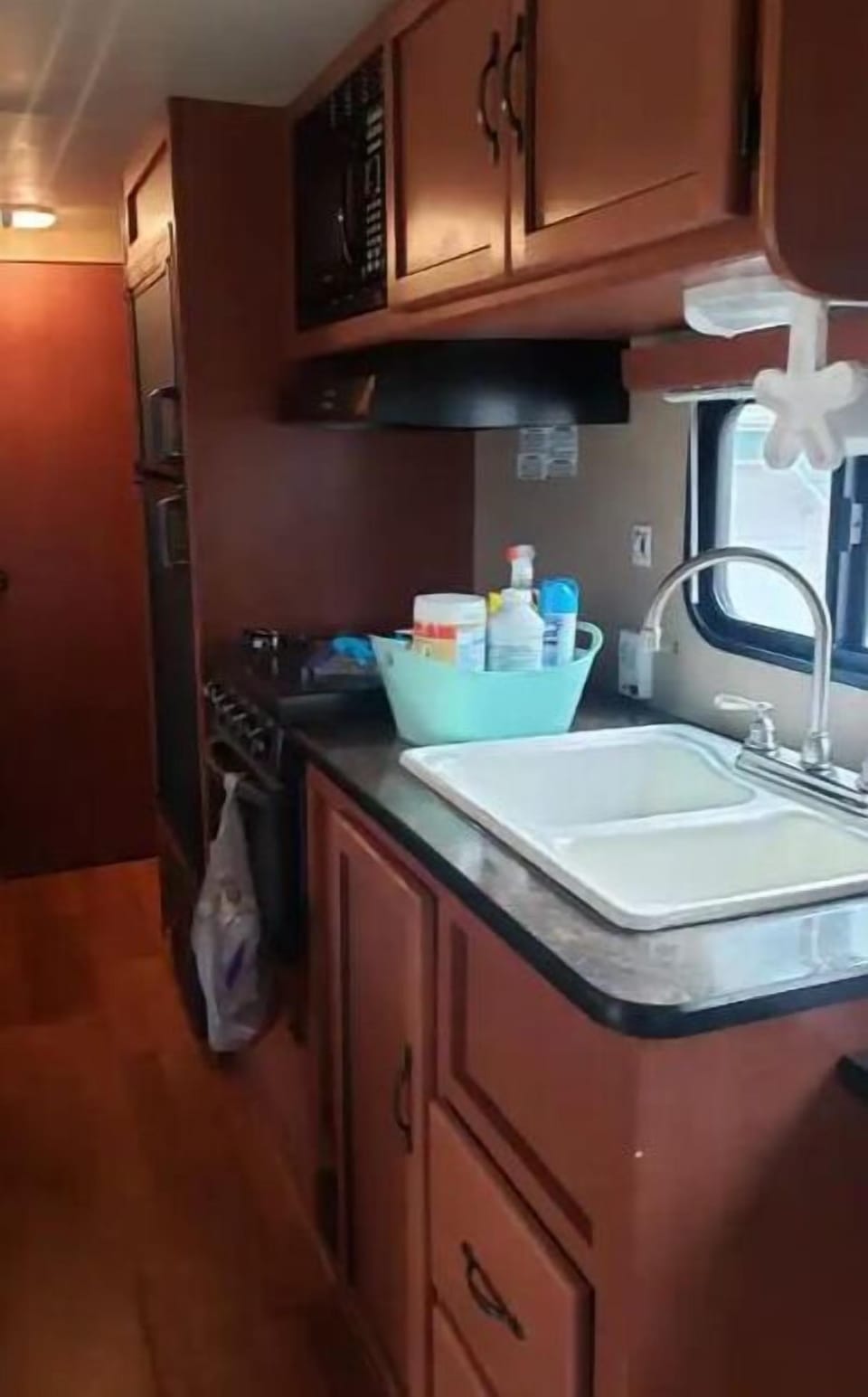 Cleaning Supplies, Double Sink W/ Hot & Cold Water.