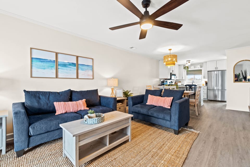 Family-friendly cards & games are stored in the coffee table.