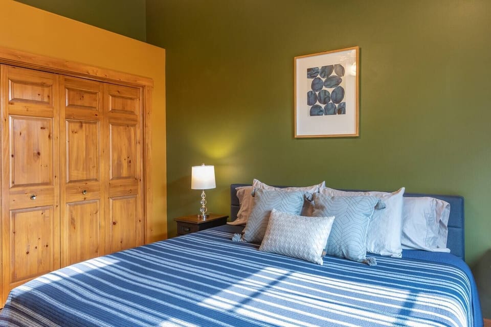 Comfortable bedding and storage for all your things during your stay.
