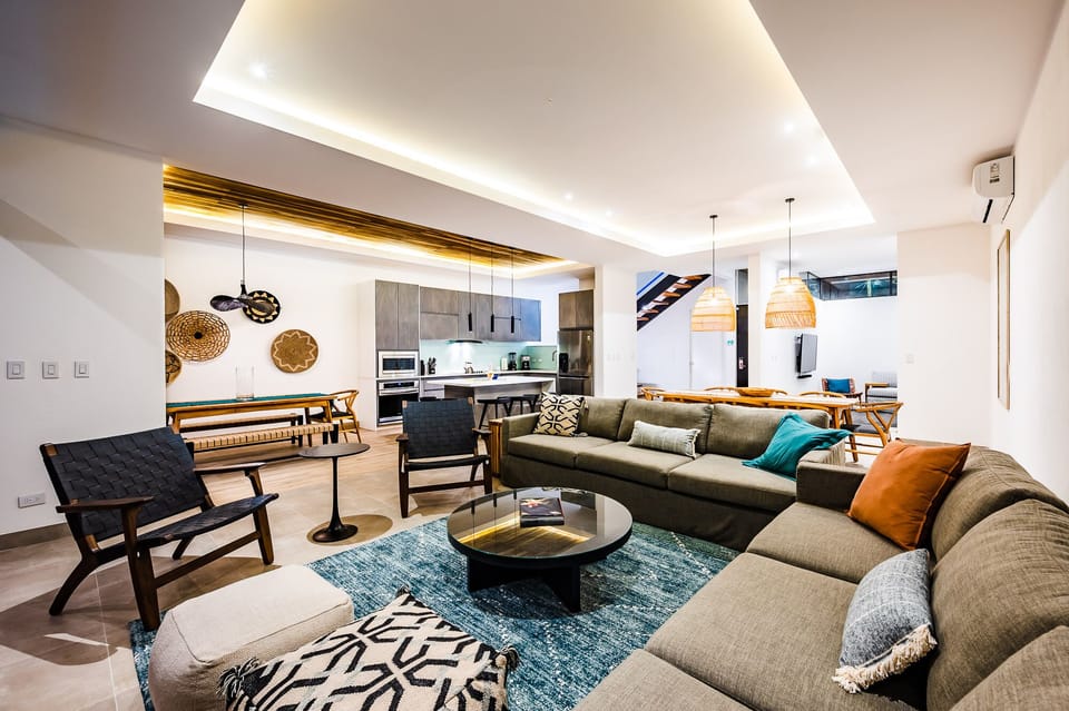 This comfortable couch is designed to bring your group together 