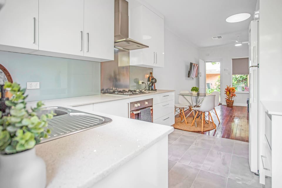 Full kitchen  toaster, microwave kettle coffee machine fridge freezer and all equipped 