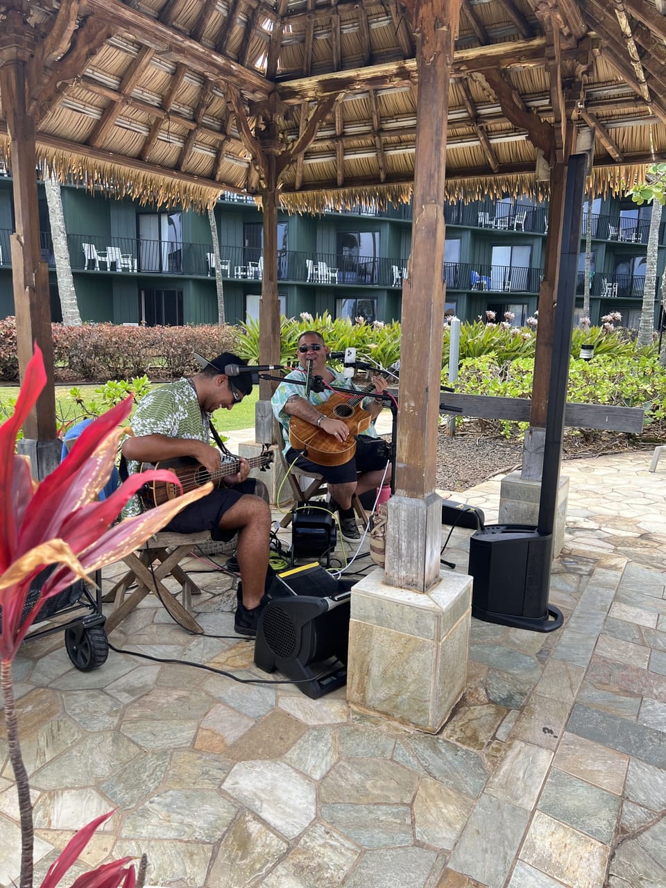 Live music poolside