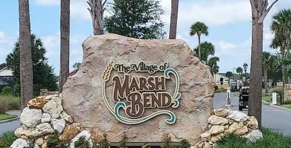 This luxury home is in the village of Marsh Bend.