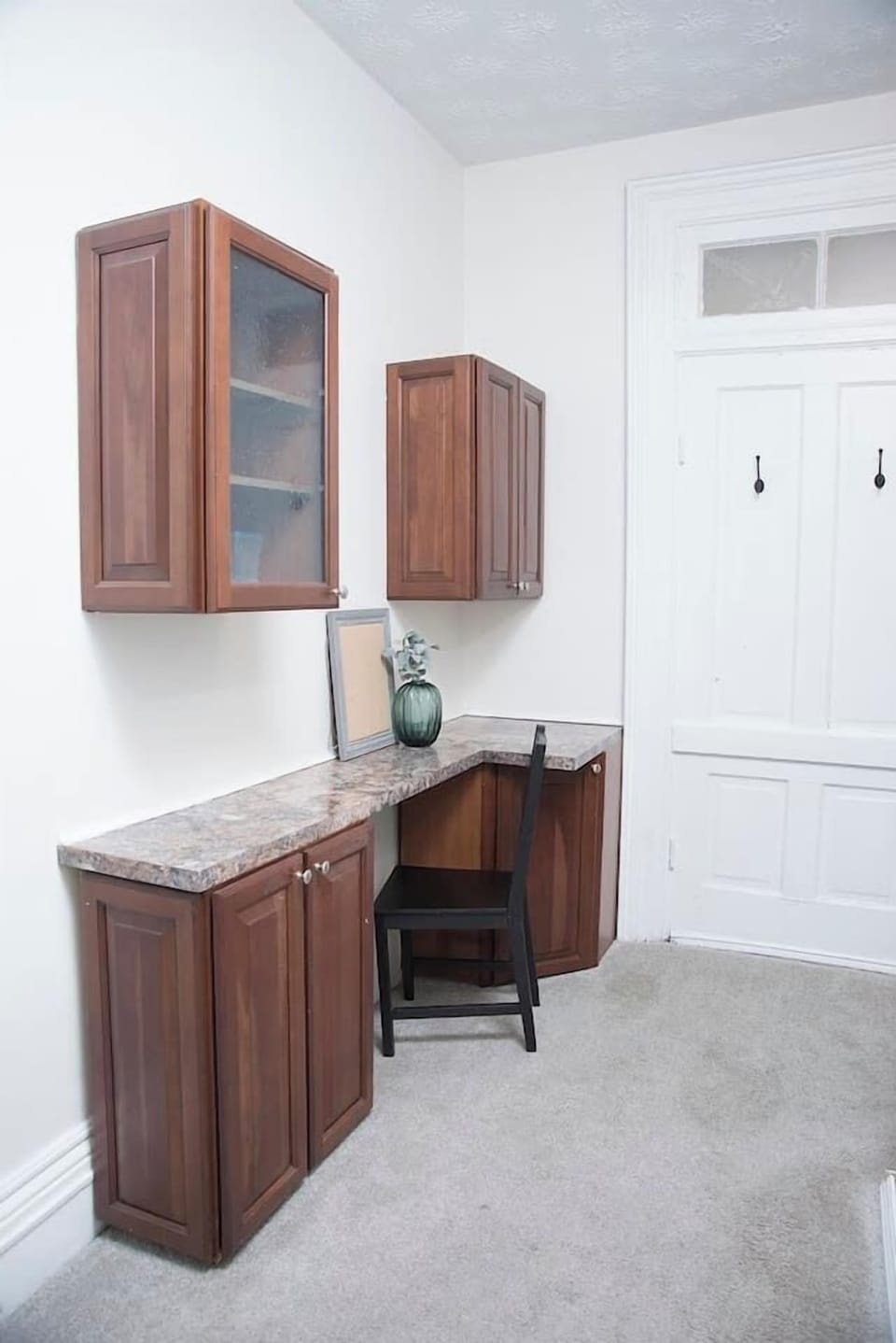 Small desk area to set up your laptop if you want to get some work done. 
